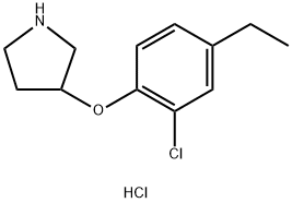 3-(2-Chloro-4-ethylphenoxy)pyrrolidinehydrochloride Structure