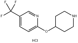 2-(4-Piperidinyloxy)-5-(trifluoromethyl)pyridinehydrochloride Structure