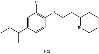 2-{2-[4-(sec-Butyl)-2-chlorophenoxy]-ethyl}piperidine hydrochloride 구조식 이미지
