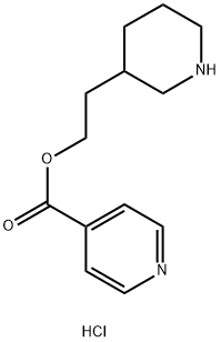 2-(3-Piperidinyl)ethyl isonicotinate hydrochloride 구조식 이미지