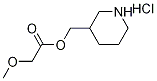 3-Piperidinylmethyl 2-methoxyacetate hydrochloride Structure