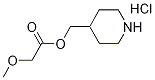 4-Piperidinylmethyl 2-methoxyacetate hydrochloride 구조식 이미지