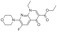 1-ETHYL-6-FLUORO-7-MORPHOLIN-4-YL-4-OXO-1,4-DIHYDRO-[1,8]NAPHTHYRIDINE-3-CARBOXYLIC ACID ETHYL ESTER 구조식 이미지