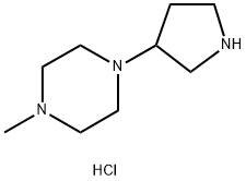 1-Methyl-4-(3-pyrrolidinyl)piperazinedihydrochloride Structure