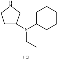 N-Cyclohexyl-N-ethyl-3-pyrrolidinaminedihydrochloride 구조식 이미지