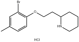 2-[2-(2-Bromo-4-methylphenoxy)ethyl]piperidinehydrochloride 구조식 이미지