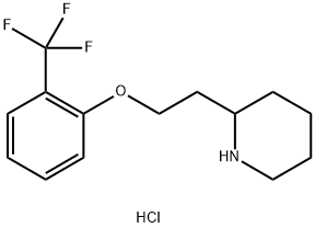2-{2-[2-(Trifluoromethyl)phenoxy]ethyl}piperidinehydrochloride Structure