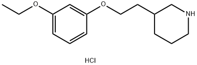 3-[2-(3-Ethoxyphenoxy)ethyl]piperidinehydrochloride Structure