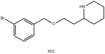 2-{2-[(3-Bromobenzyl)oxy]ethyl}piperidinehydrochloride 구조식 이미지