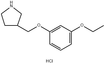 3-[(3-Ethoxyphenoxy)methyl]pyrrolidinehydrochloride 구조식 이미지