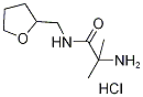 2-Amino-2-methyl-N-(tetrahydro-2-furanylmethyl)-propanamide hydrochloride Structure