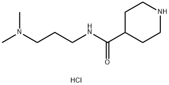 N-[3-(Dimethylamino)propyl]-4-piperidinecarboxamide dihydrochloride Structure