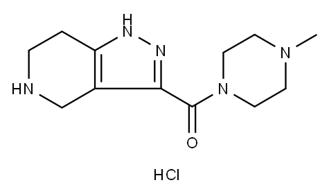 (4-Methyl-1-piperazinyl)(4,5,6,7-tetrahydro-1H-pyrazolo[4,3-c]pyridin-3-yl)methanone HCl 구조식 이미지