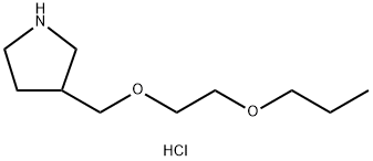 3-[(2-Propoxyethoxy)methyl]pyrrolidinehydrochloride Structure