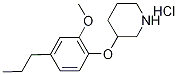 2-Methoxy-4-propylphenyl 3-piperidinyl etherhydrochloride Structure