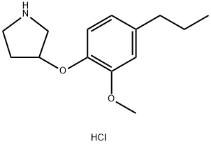 2-Methoxy-4-propylphenyl 3-pyrrolidinyl etherhydrochloride 구조식 이미지