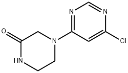 4-(6-Chloro-4-pyrimidinyl)-2-piperazinone Structure