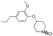 2-Methoxy-4-propylphenyl 4-piperidinyl etherhydrochloride Structure