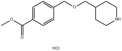 Methyl 4-[(4-piperidinylmethoxy)methyl]benzoatehydrochloride Structure