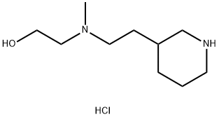 2-{Methyl[2-(3-piperidinyl)ethyl]amino}-1-ethanoldihydrochloride 구조식 이미지