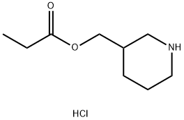 3-Piperidinylmethyl propanoate hydrochloride 구조식 이미지