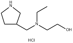 2-[Ethyl(3-pyrrolidinylmethyl)amino]-1-ethanoldihydrochloride 구조식 이미지