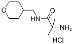 2-Amino-2-methyl-N-(tetrahydro-2H-pyran-4-ylmethyl)propanamide hydrochloride 구조식 이미지