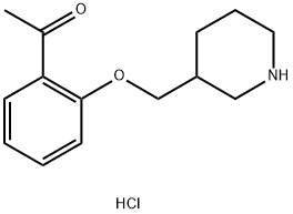 1-[2-(3-Piperidinylmethoxy)phenyl]-1-ethanonehydrochloride Structure