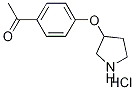 1-[4-(3-Pyrrolidinyloxy)phenyl]-1-ethanonehydrochloride 구조식 이미지