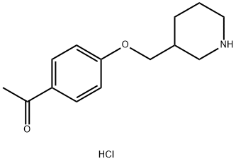 1-[4-(3-Piperidinylmethoxy)phenyl]-1-ethanonehydrochloride 구조식 이미지