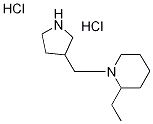 2-Ethyl-1-(3-pyrrolidinylmethyl)piperidinedihydrochloride Structure