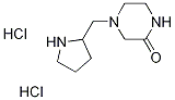 4-(2-Pyrrolidinylmethyl)-2-piperazinonedihydrochloride Structure