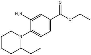 Ethyl 3-amino-4-(2-ethyl-1-piperidinyl)benzoate Structure