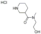 N-(2-Hydroxyethyl)-N-methyl-3-piperidinecarboxamide hydrochloride Structure