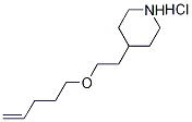 4-[2-(4-Pentenyloxy)ethyl]piperidine hydrochloride Structure