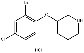 3-(2-Bromo-4-chlorophenoxy)piperidinehydrochloride 구조식 이미지
