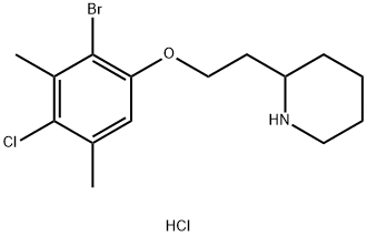 2-[2-(2-Bromo-4-chloro-3,5-dimethylphenoxy)ethyl]-piperidine hydrochloride Structure