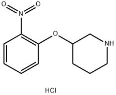 2-Nitrophenyl 3-piperidinyl ether hydrochloride Structure