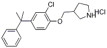3-{[2-Chloro-4-(1-methyl-1-phenylethyl)phenoxy]-methyl}pyrrolidine hydrochloride 구조식 이미지