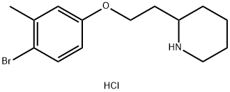 2-[2-(4-Bromo-3-methylphenoxy)ethyl]piperidinehydrochloride 구조식 이미지