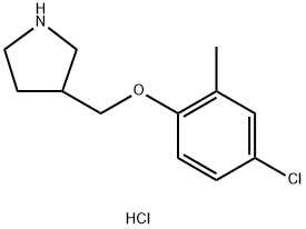 4-Chloro-2-methylphenyl 3-pyrrolidinylmethyl-ether hydrochloride 구조식 이미지