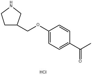 1-[4-(3-Pyrrolidinylmethoxy)phenyl]-1-ethanonehydrochloride Structure