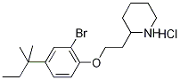 2-{2-[2-Bromo-4-(tert-pentyl)phenoxy]-ethyl}piperidine hydrochloride 구조식 이미지