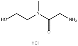 2-Amino-N-(2-hydroxyethyl)-N-methylacetamidehydrochloride 구조식 이미지