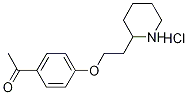 1-{4-[2-(2-Piperidinyl)ethoxy]phenyl}-1-ethanonehydrochloride Structure