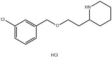 2-{2-[(3-Chlorobenzyl)oxy]ethyl}piperidinehydrochloride 구조식 이미지