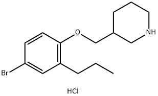 3-[(4-Bromo-2-propylphenoxy)methyl]piperidinehydrochloride 구조식 이미지