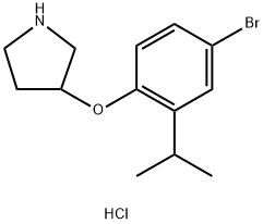 3-(4-Bromo-2-isopropylphenoxy)pyrrolidinehydrochloride Structure