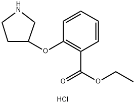 Ethyl 2-(3-pyrrolidinyloxy)benzoate hydrochloride 구조식 이미지