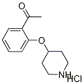 1-[2-(4-Piperidinyloxy)phenyl]-1-ethanonehydrochloride Structure